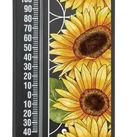 FlagTRENDS EE43696 Thermometer Welcome Sunflowers