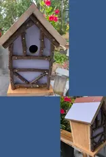 Artist Jean Long JL2231-1316 Jean Long rustic birdhouse w/ universal 1.5" hole