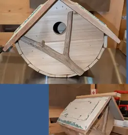 Artist Jean Long JL2226-1311 Jean Long rustic birdhouse w/ universal 1.5" hole