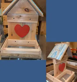 Artist Jean Long JL2233-1318  Jean Long rustic dual platform feeder