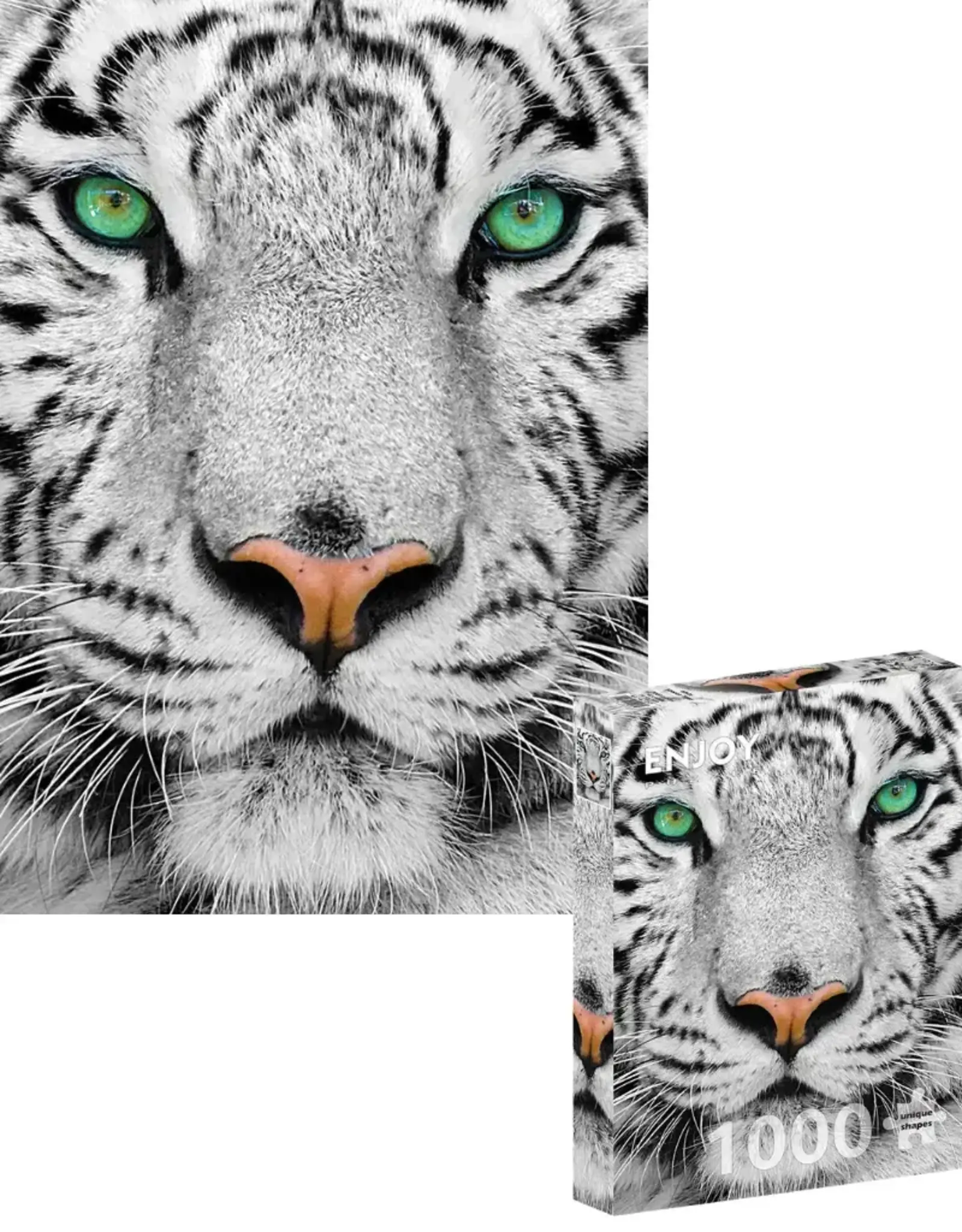 Enjoy Puzzle White Siberian Tiger | 1000 Piece