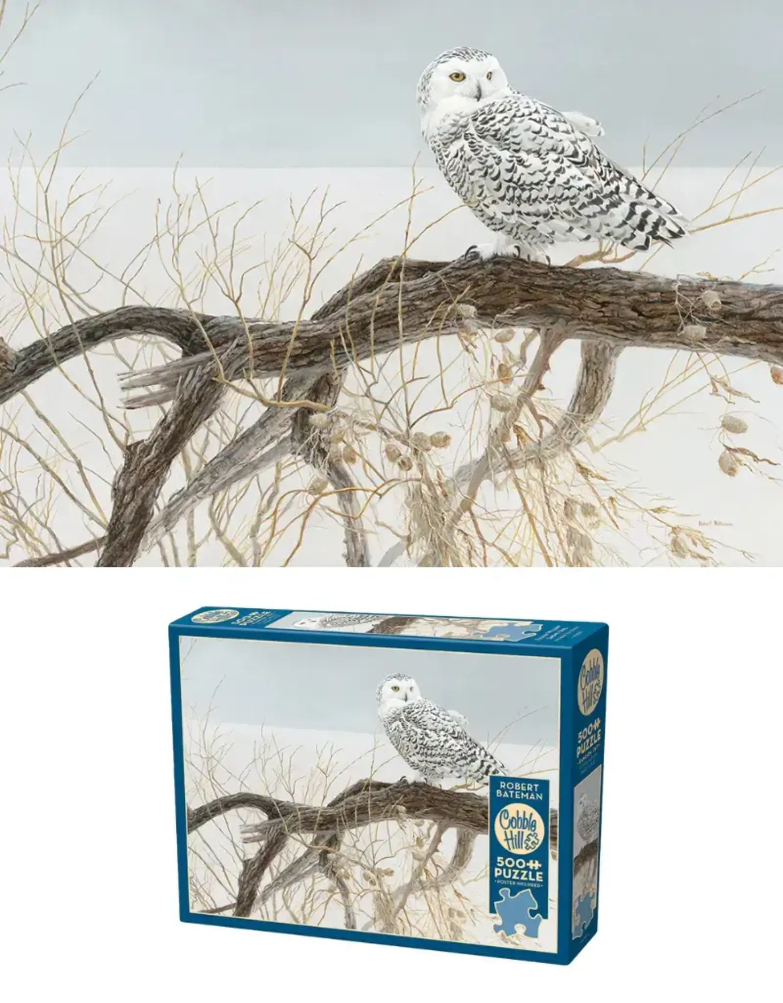 Cobble Hill Puzzles Fallen Willow - Snowy Owl  | 500 Piece