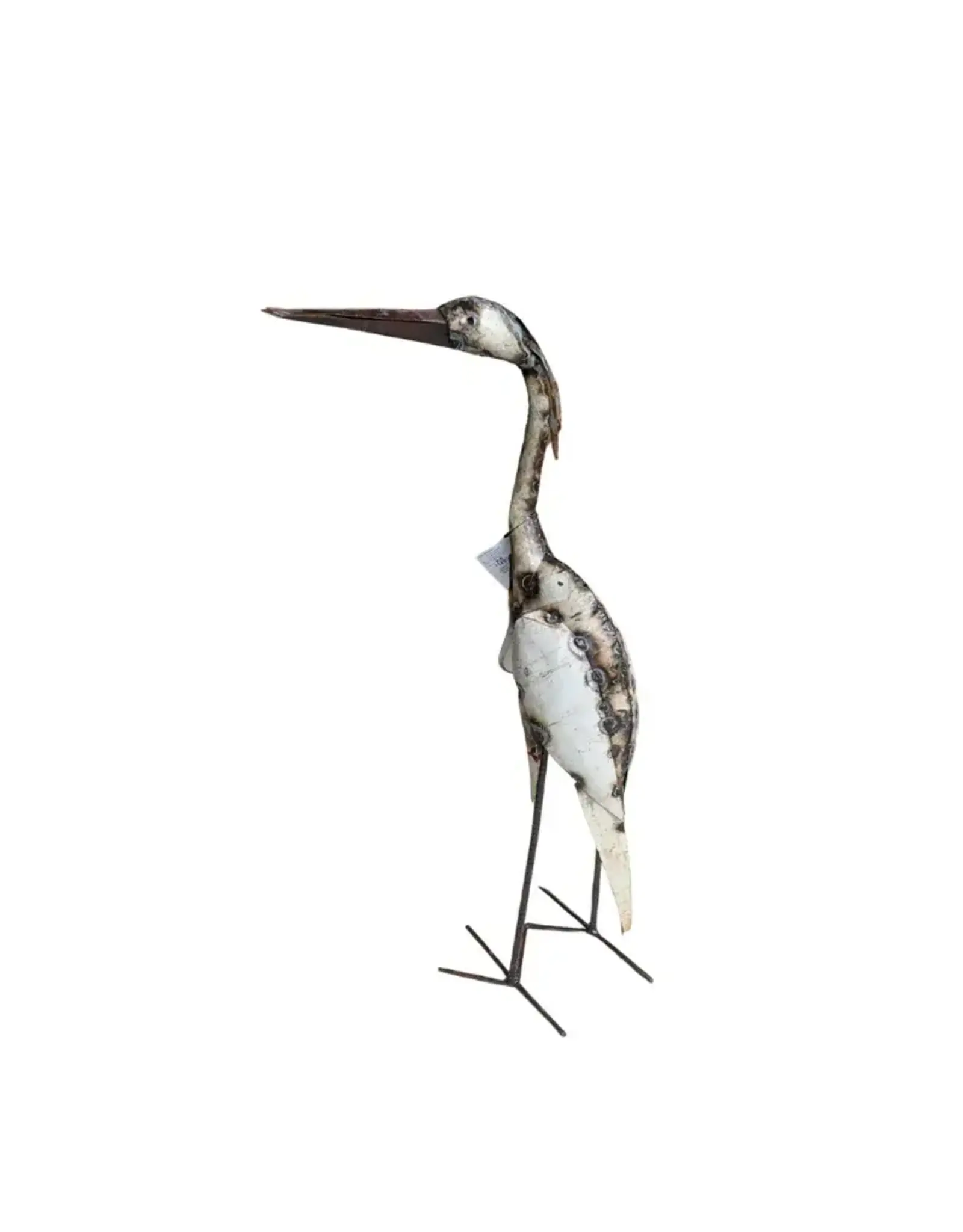 Zimba-Art ZA400301 Metal Medium Plain White Heron