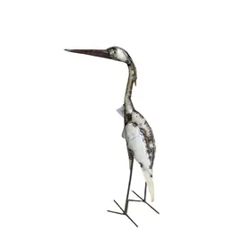 Zimba-Art ZA400301 Metal Medium Plain White Heron