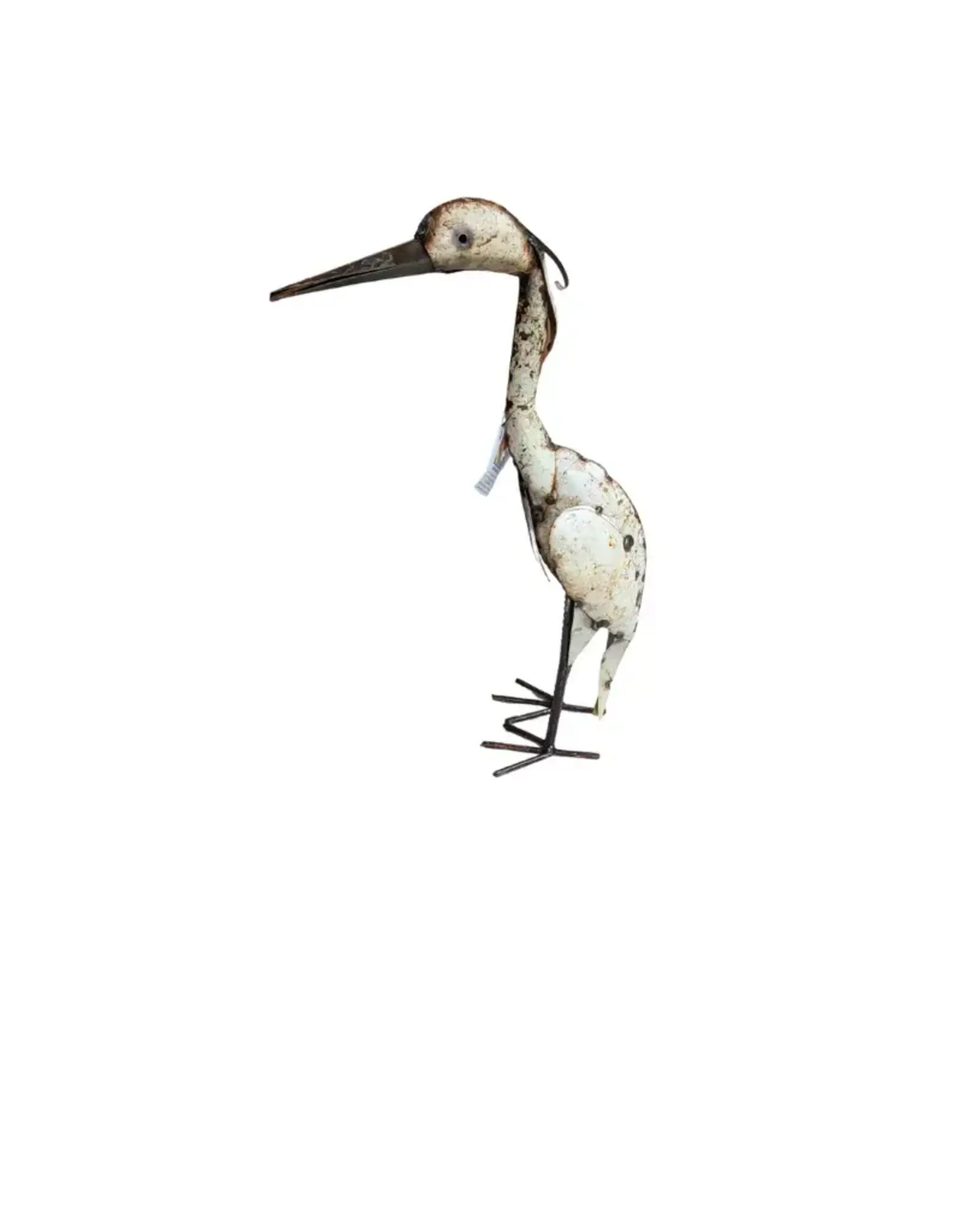 Zimba-Art Zimba-Arts Small Upcycled Metal Heron – Handmade Art