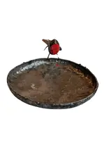 Zimba-Art ZA409342 Metal Large Happy Robin Birdbath