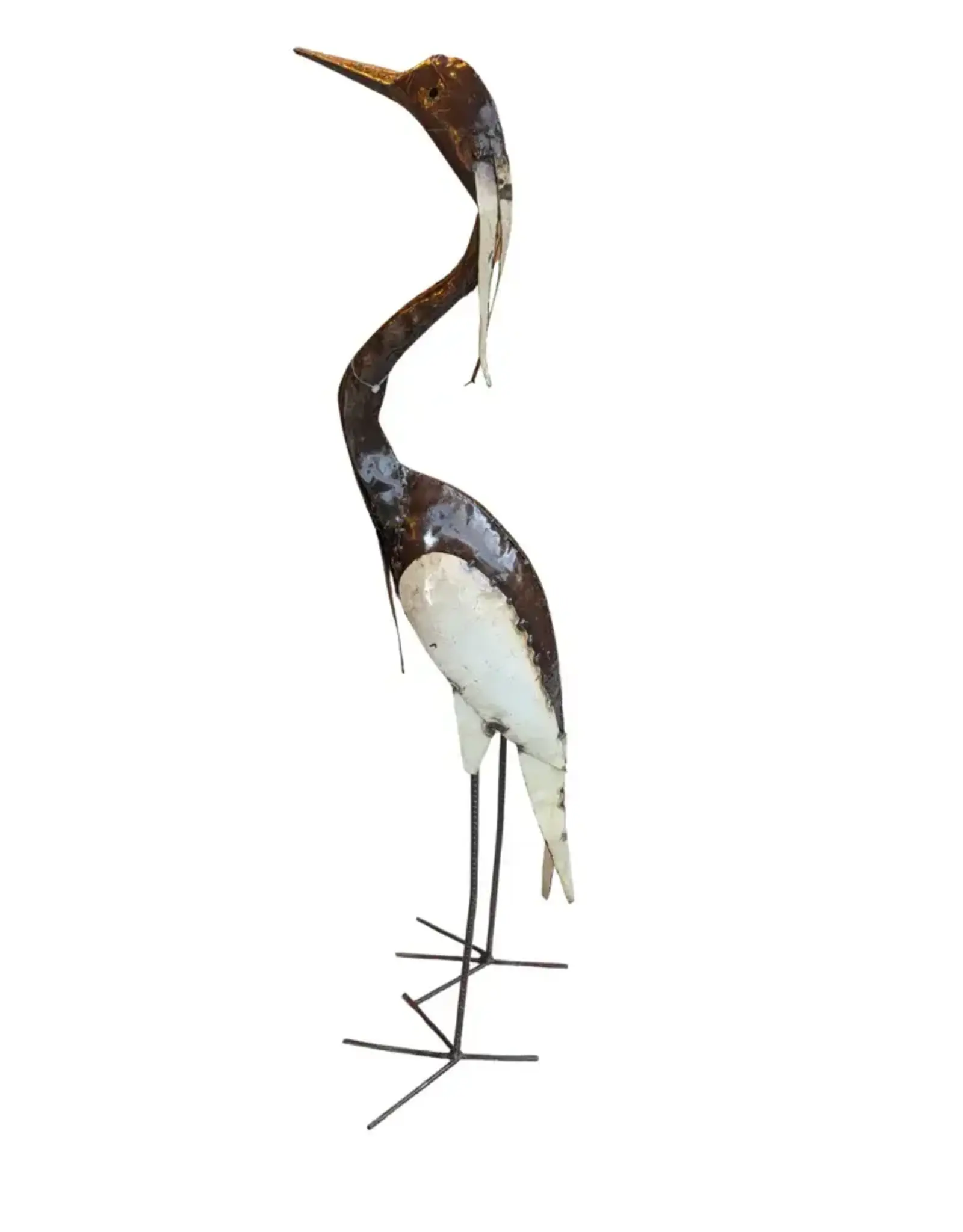 Zimba-Art ZA408536 Metal Large Plain White Heron
