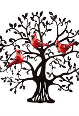 Evergreen EE6M9445 Metal Tree with Cardinals Wall Décor 20 x 20"