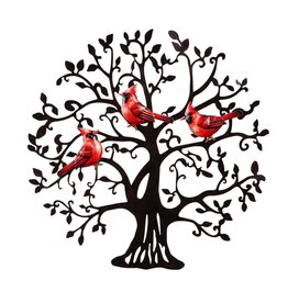 Evergreen EE6M9445 Metal Tree with Cardinals Wall Décor 20 x 20"
