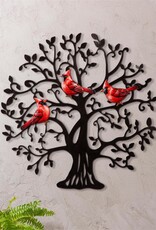 Evergreen EE6M9445 Metal Tree with Cardinals Wall Décor 20 x 20"