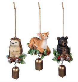 Evergreen EE2WC2618 Woodland Storybook Garden Accent, Garden Bell, Resin