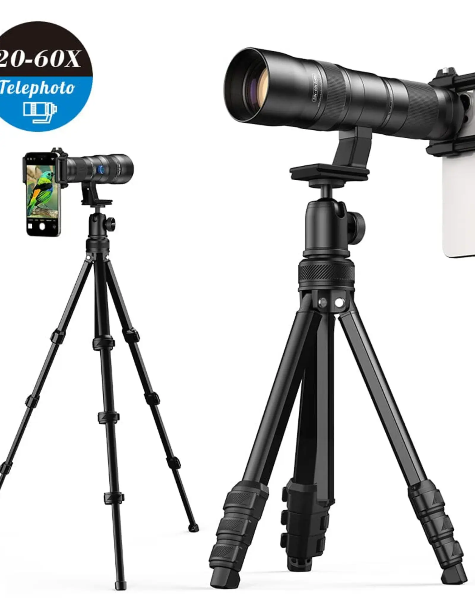 Apexel 20-60x Telephoto Lens Kit for Smart Phone