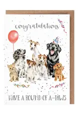 Wrendale Designs Round of A-Paws Single Card