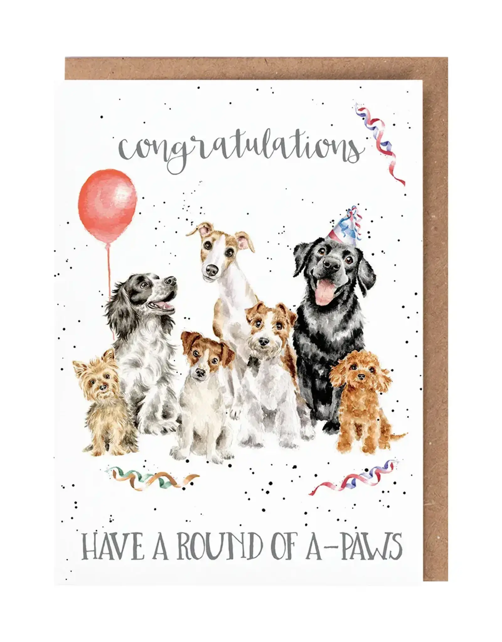 Wrendale Designs Round of A-Paws Single Card