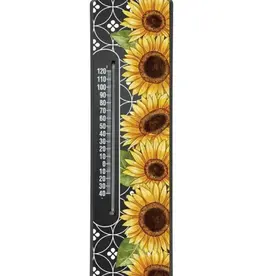 FlagTRENDS EE43696 Thermometer Welcome Sunflowers