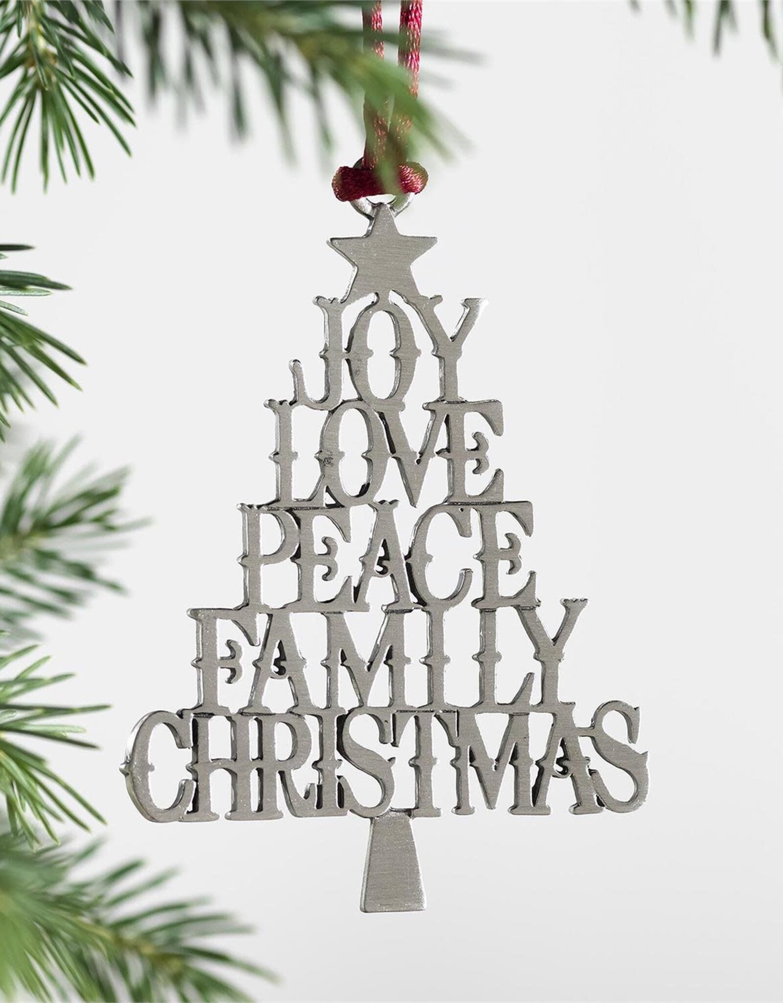 Evergreen EE65M27 HOL Joyful Traditions Ornament Solid Pewter Tree Orn.