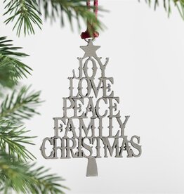 Evergreen EE65M27 HOL Joyful Traditions Ornament Solid Pewter Tree Orn.