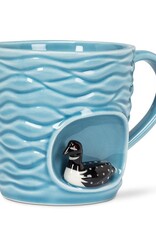 Abbott Wavy Mug w/Loon-4"H(14oz)