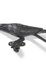 Abbott Crow on Branch Facing Left-Black-11"L