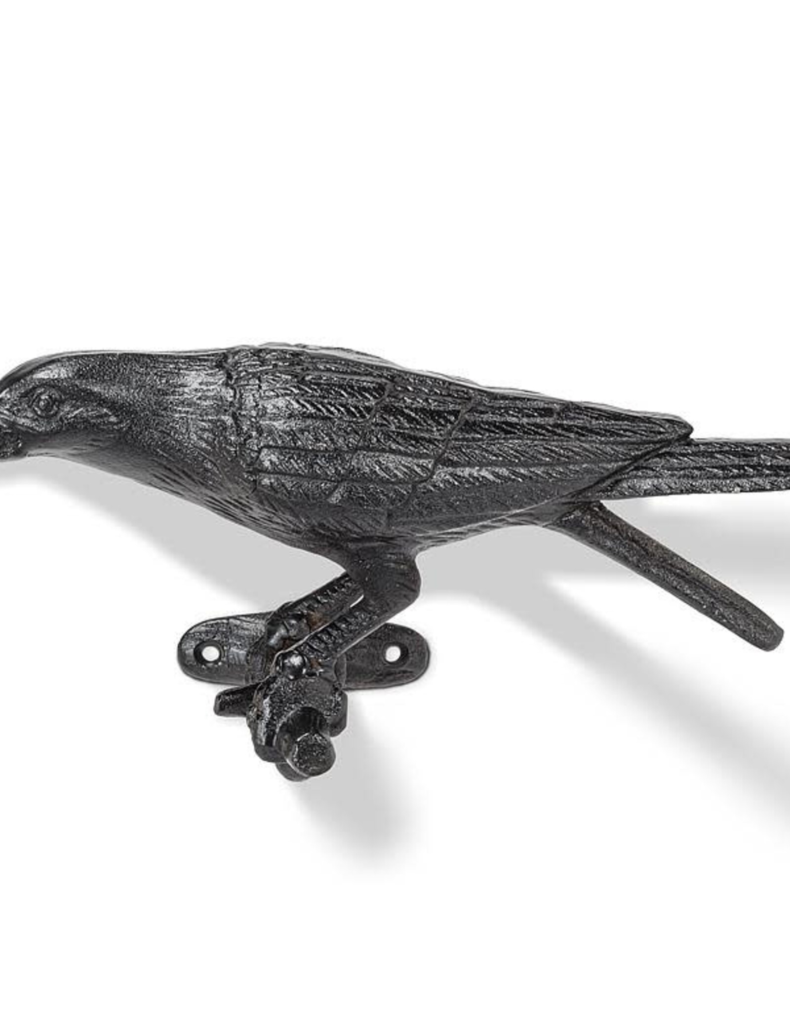 Abbott Crow on Branch Facing Left-Black-11"L