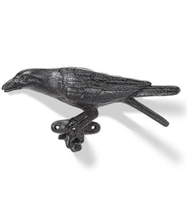 Abbott Crow on Branch Facing Left-Black-11"L
