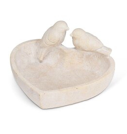 Abbott Heart Dish w/2 Birds-7.5"L