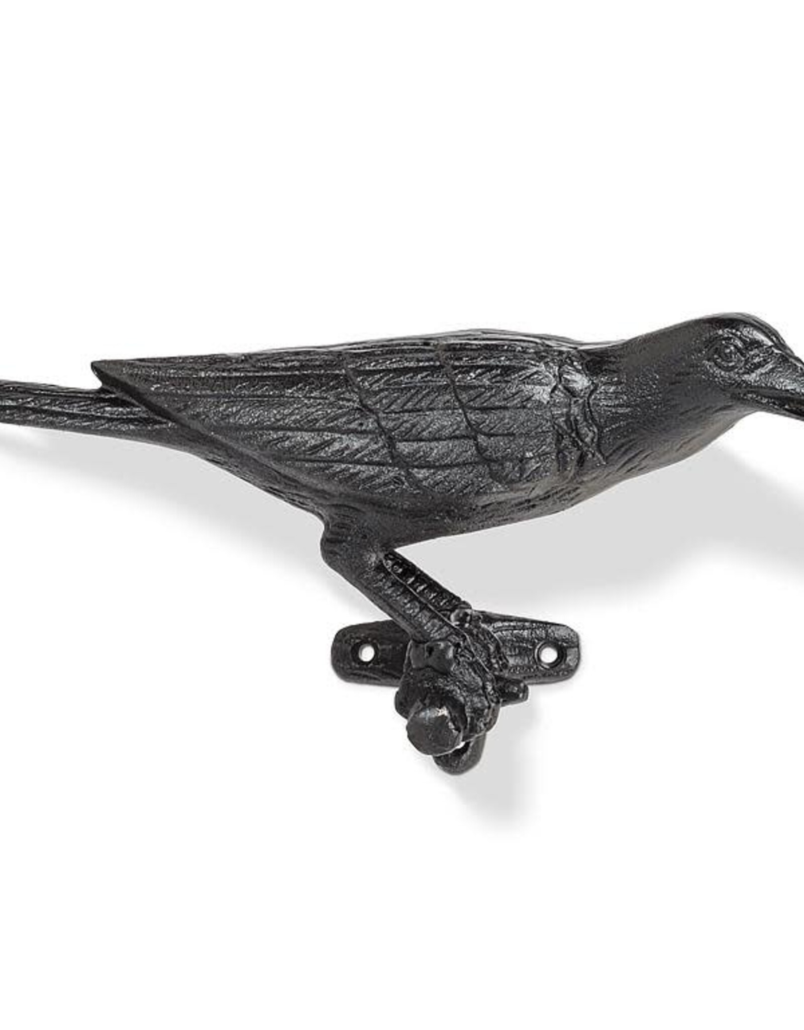 Abbott Crow on Branch Facing Right-Black-11"L