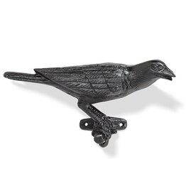 Abbott Crow on Branch Facing Right-Black-11"L