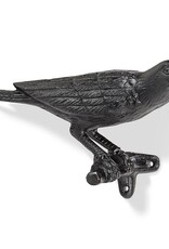 Abbott Crow on Branch Facing Right-Black-11"L