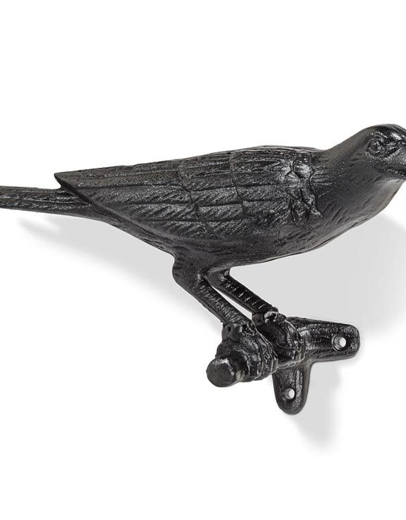 Abbott Crow on Branch Facing Right-Black-11"L