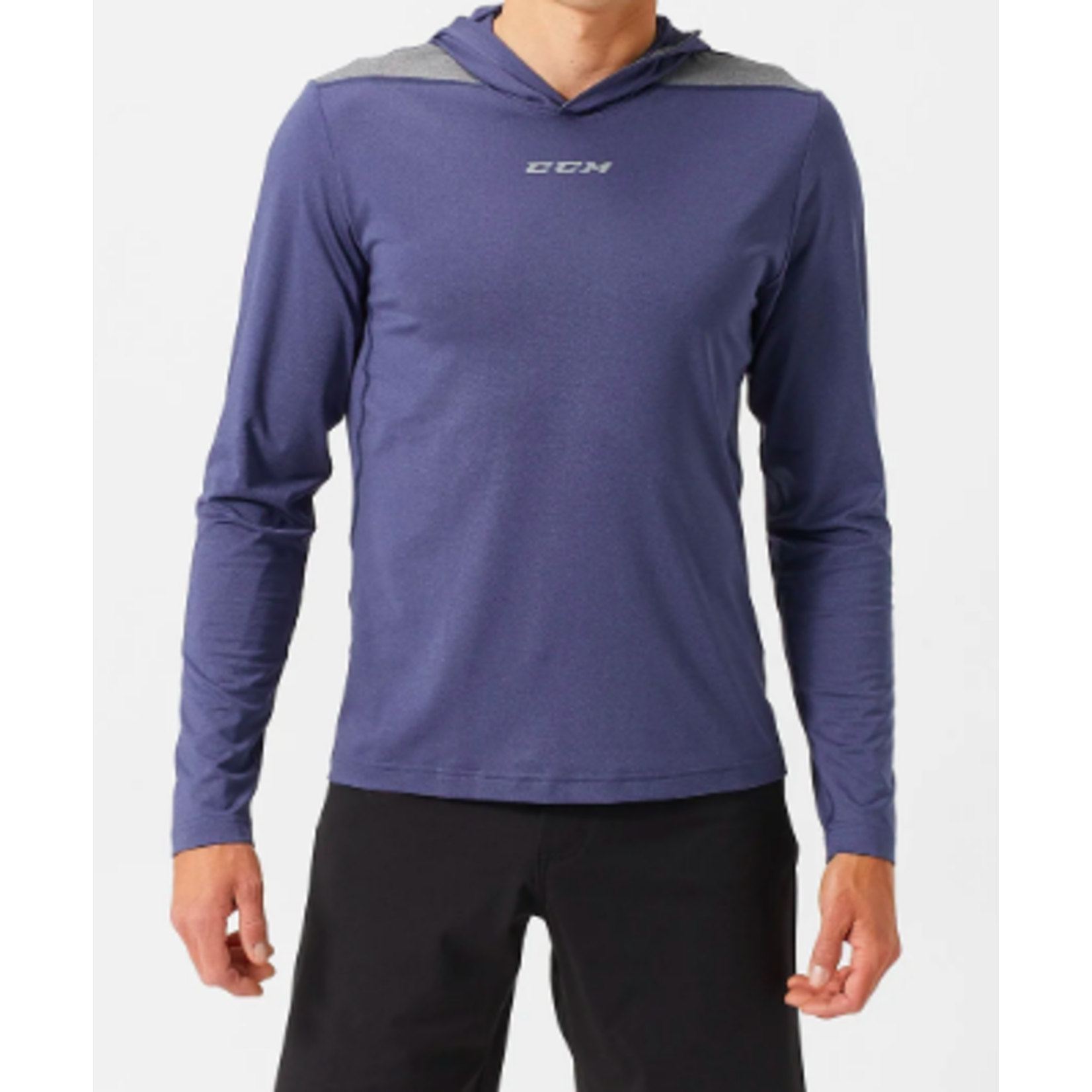 CCM 7928 PREMIUM LONG SLEEVE HOODED TECH TEE YTH