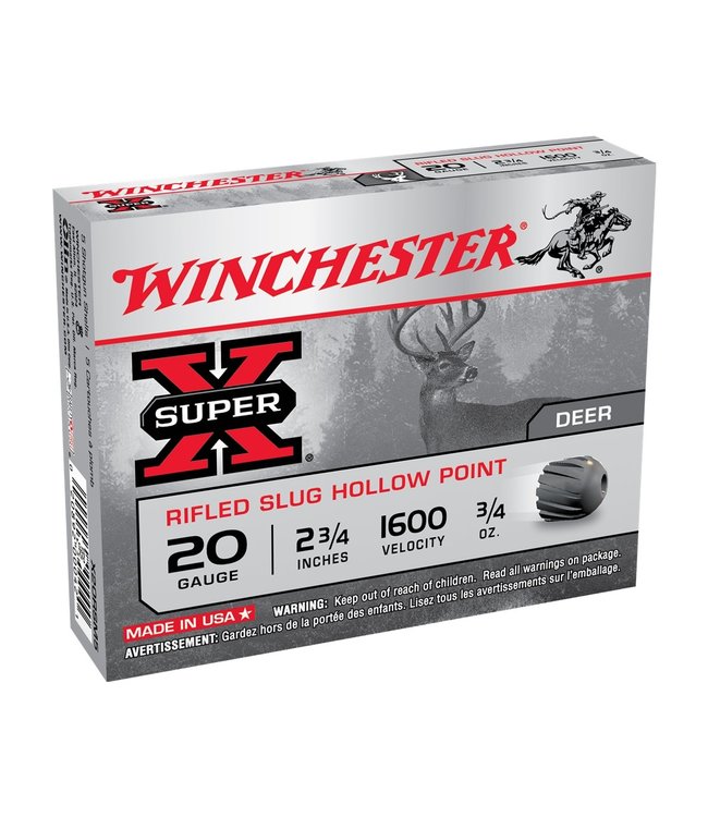 Winchester Super-X 20 Gauge 2-3/4" Rifled Slugs