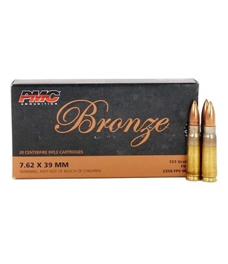 PMC PMC Rifle Ammo, 7.62 X 39 MM, Box of 20 Rounds