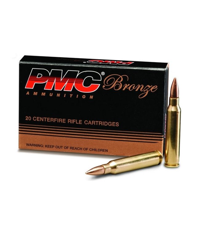 PMC PMC Rifle Ammo, .223 Remington, 55gr FMJ-BT, 20 Rds