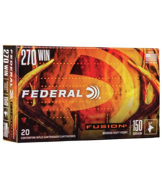 Federal Federal Fusion Rifle Ammo, .270 Winchester, Box of 20 Rounds