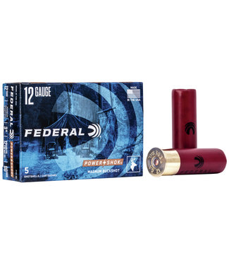 Federal Federal Power Shok 12 Gauge 3" 00B Buckshot 15 Pel, 5 rds
