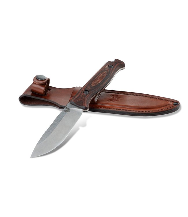 Benchmade 15002 Saddle Mountain Skinner Fixed Blade Knife, wood handle - S30V