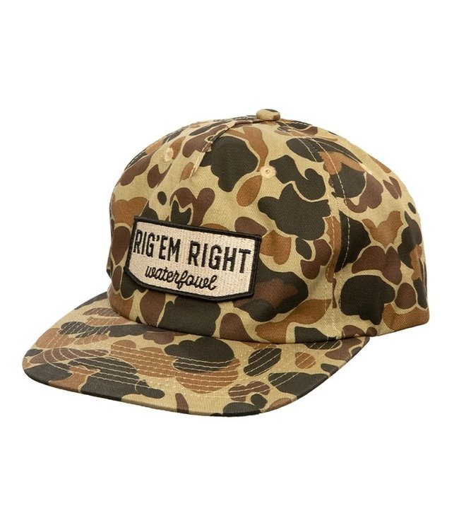 Rig'Em Right Rig'Em Right Old School Camo Pinch Front Hat