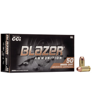 CCI CCI Blazer Pistol Ammo, .40 S&W, 180 grain FMJ, Box of 50 Rounds