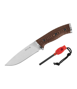 Buck Buck 863 BRS Selkirk Fixed Blade Knife - 0863BRS-B - with WHISTLE & FIRE STARTER