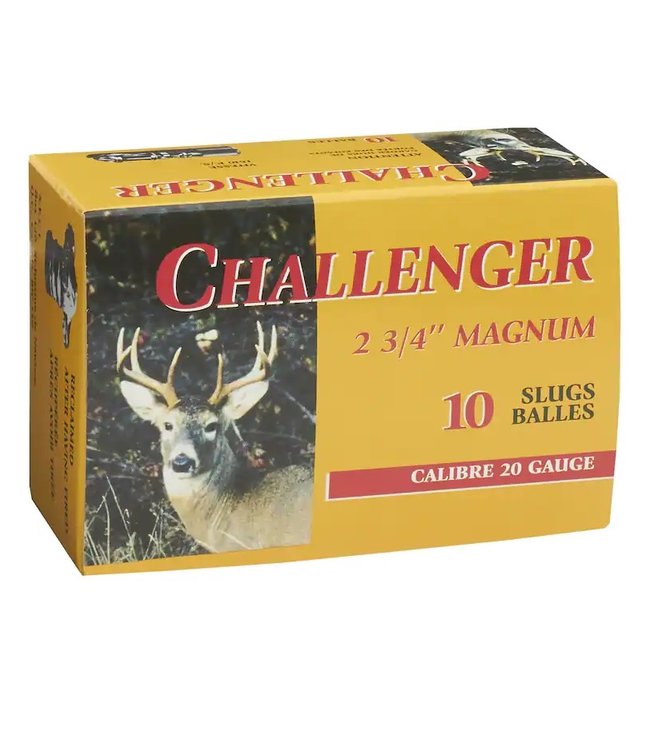Challenger Challenger Magnum, 20 GA 2-3/4" 380 gr #RIFLED SLUG 10Rds