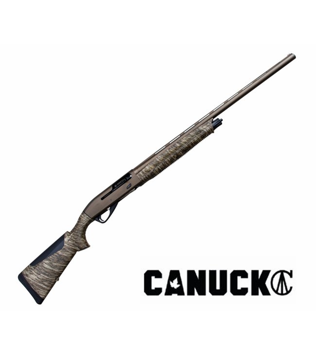 Canuck Hunter Inertia-Driven Semi-Automatic Shotgun, Mossy Oak Bottomlands Camo, 28" Barrel, 12 Gauge 3"