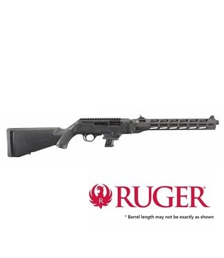 Ruger Ruger PC Carbine Semi-Automatic Rifle, Takedown Free-Float Handguard, Matte Black Finish, Ghost Ring Sights, 18.6" Barrel, 9MM