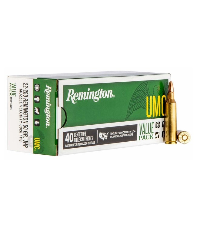 Remington UMC 22-250 REM 50 GRAIN JHP 40Rds