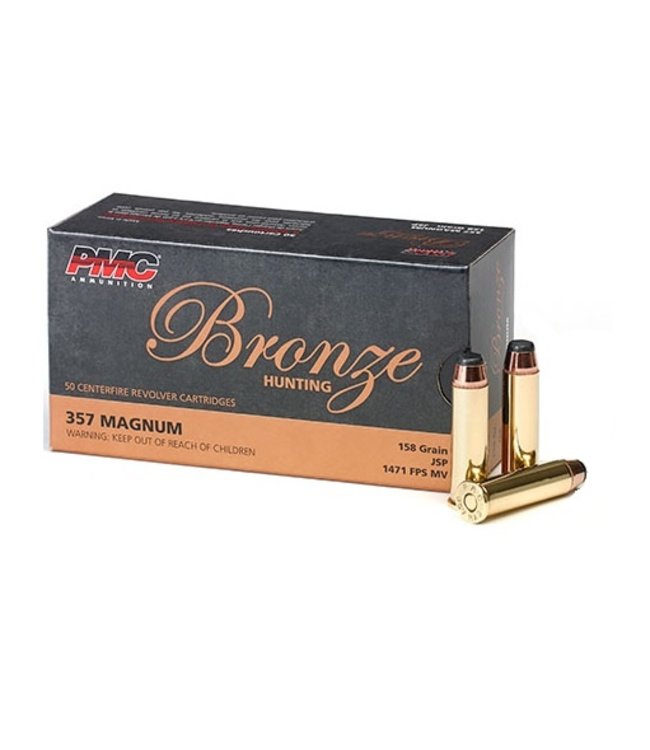PMC PMC Pistol Ammo, .357 Magnum, 158 Grain JSP, Box of 50 Rounds