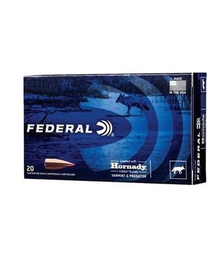 Federal Federal Varmint & Predator Rifle Ammo, 6.5 Creedmoor, 95 Grain, Hornady V-Max, 20 Rounds Per Box