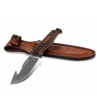 Benchmade Benchmade 15004 SADDLE MOUNTAIN SKINNER Fixed blade knife, wood handle with guthook - CPM-S30V