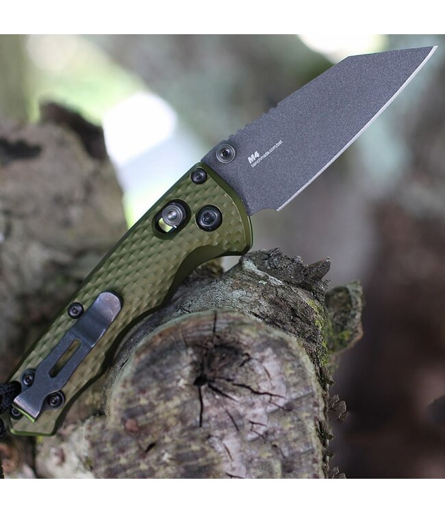 Benchmade 290 FULL IMMUNITY Folding Knife, Woodland Green aluminum handle - 290BK-2