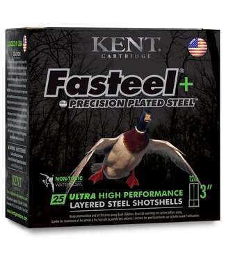 Kent Kent Fasteel+ 12 Gauge 3" Steel Shotshells Box of 25 Shotshells