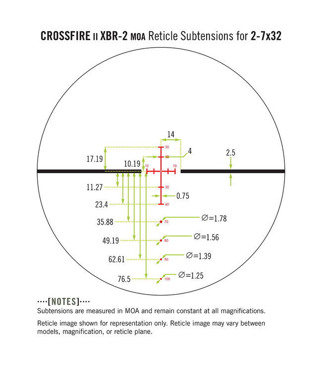 VORTEX CROSSFIRE II 2-7X32 30MM CROSSBOW SCOPE